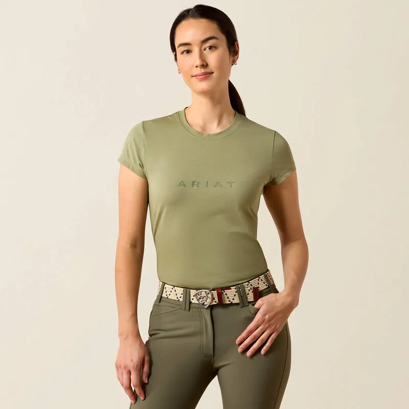 Ariat Womens The Logo Short Sleeve T-Shirt - Oil Green