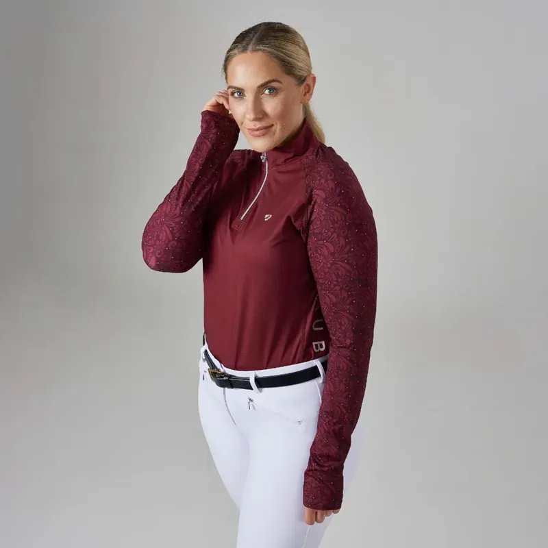 Aubrion Hyde Park Base Layer Red PAISLEY-2