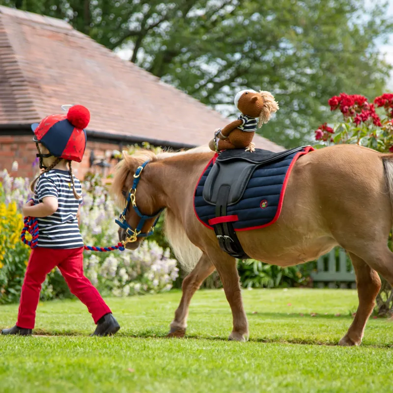 Winne and Me Hat Silk Navy Red one size-6