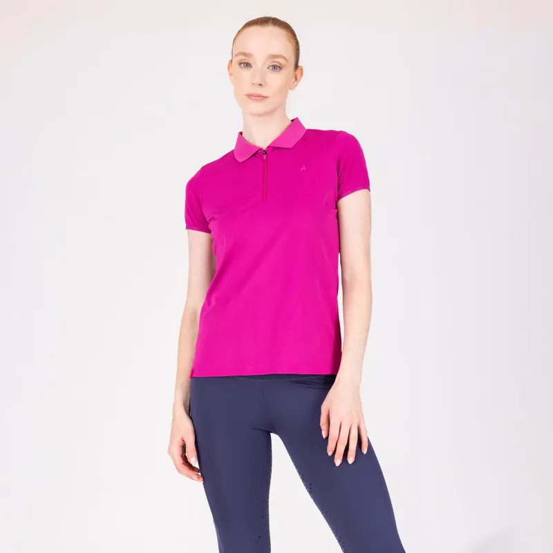 Aubrion React Tech Polo FUCHSIA-1