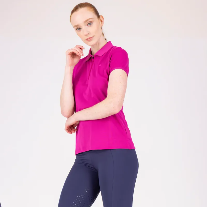 Aubrion React Tech Polo FUCHSIA-2