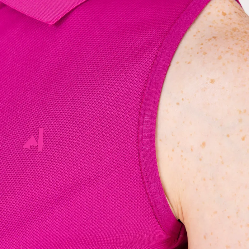 Aubrion React Sleeveless Tech Polo FUCHSIA-5