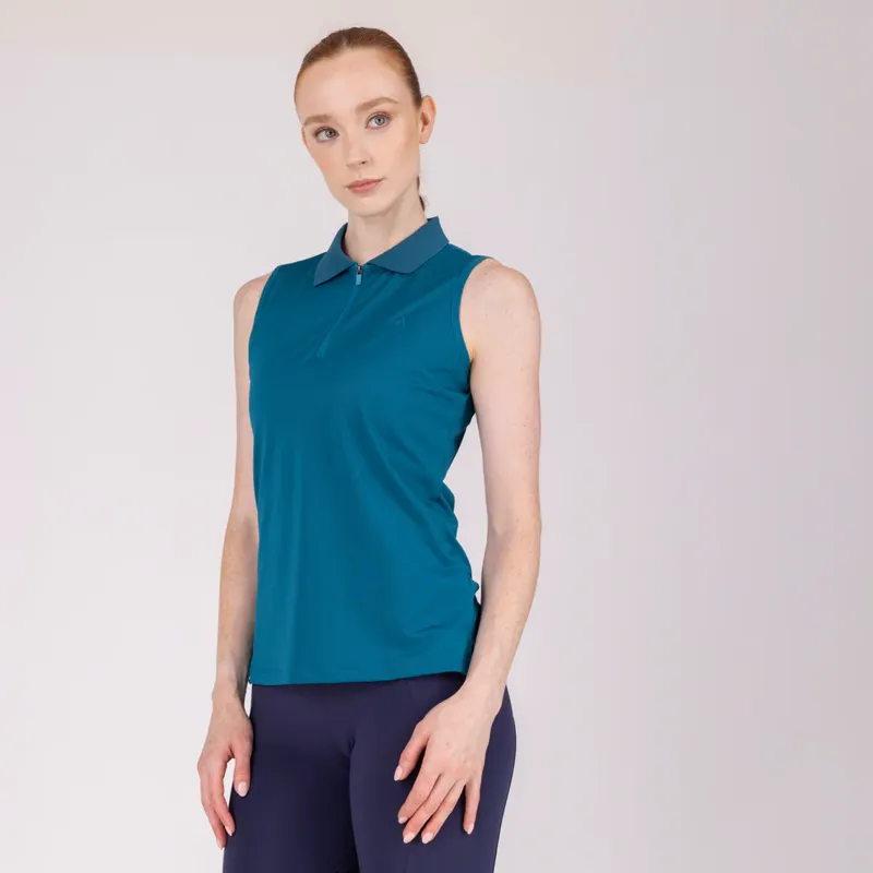 Aubrion React Sleeveless Tech Polo KINGFISHER