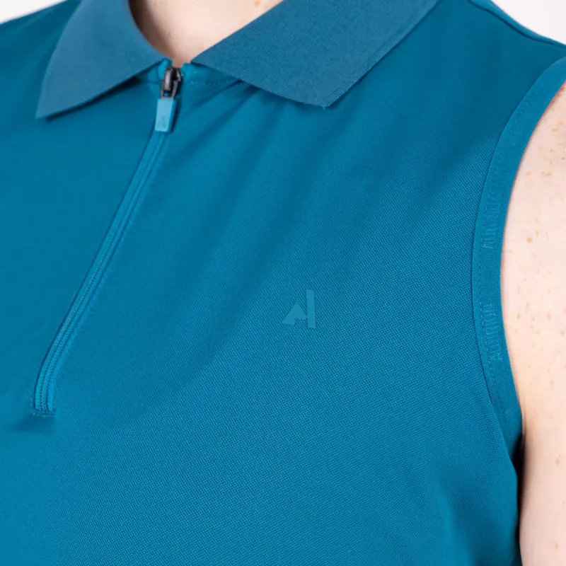 Aubrion React Sleeveless Tech Polo KINGFISHER-3