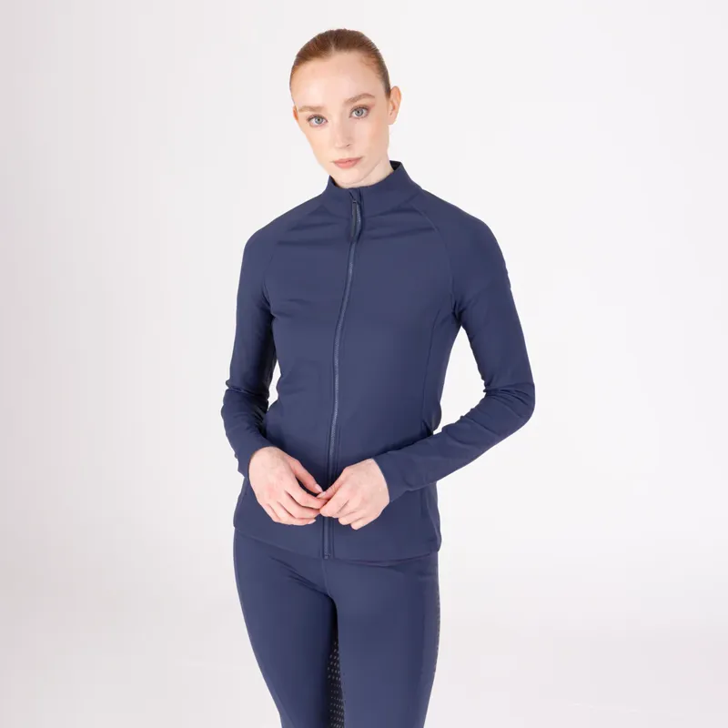 Aubrion Equestrian Button Sweatshirt - MIDNIGHT/TAUPE-1