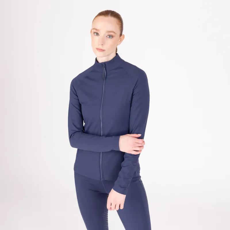 Aubrion Equestrian Button Sweatshirt - MIDNIGHT/TAUPE-2