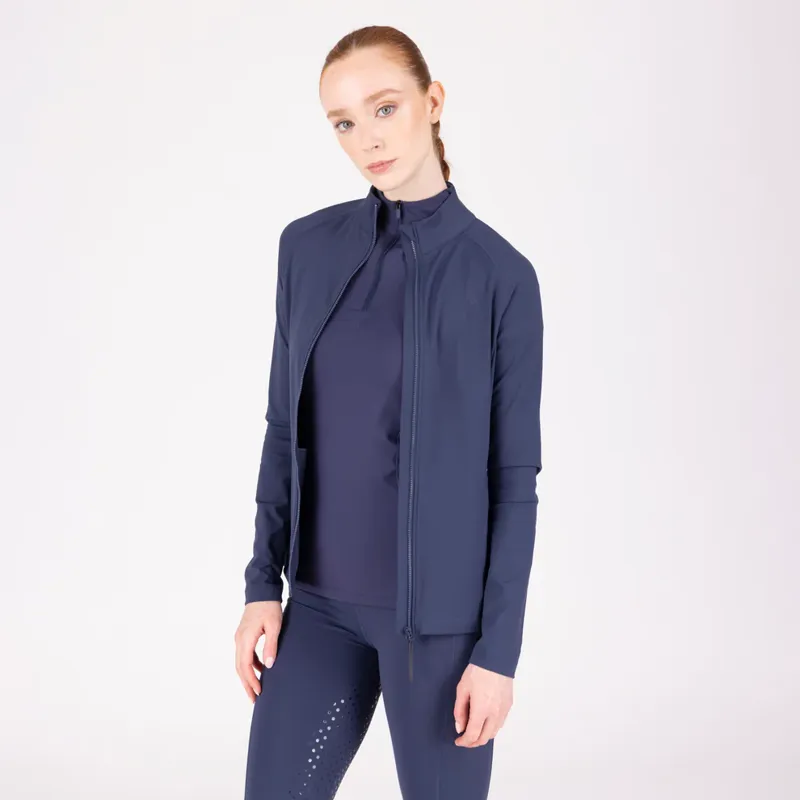 Aubrion Equestrian Button Sweatshirt - MIDNIGHT/TAUPE-4