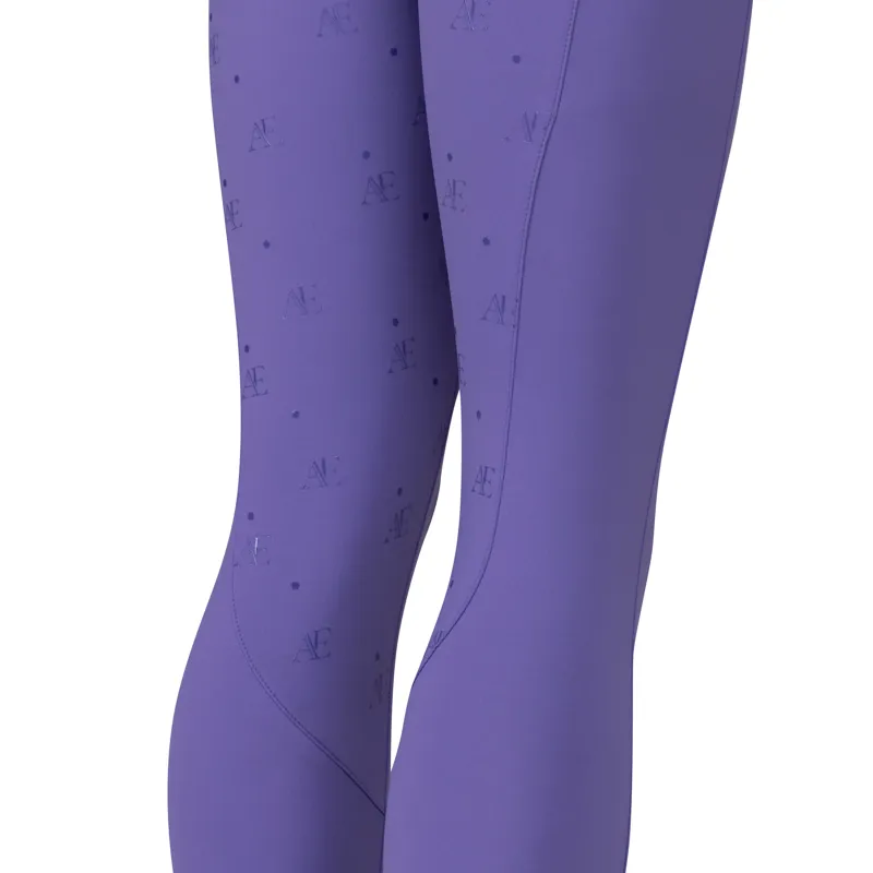 Aubrion Equestrian Riding Tights -Young Rider HEATHER-4