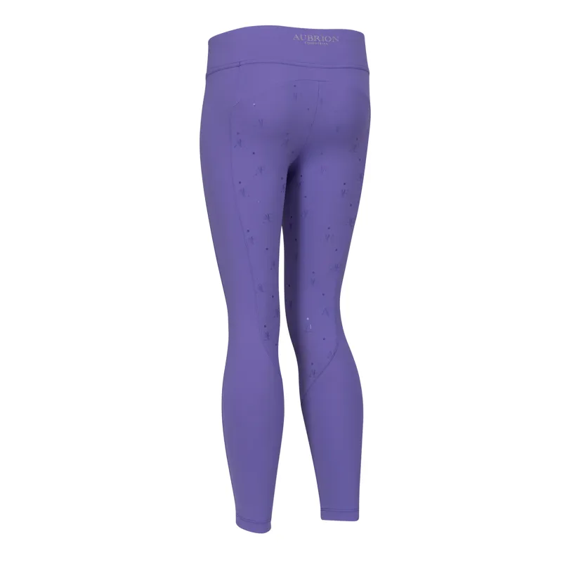 Aubrion Equestrian Riding Tights -Young Rider HEATHER-2