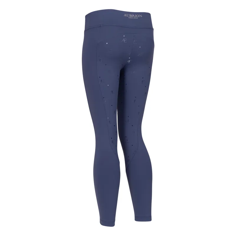 Aubrion Equestrian Riding Tights -Young Rider MIDNIGHT-1