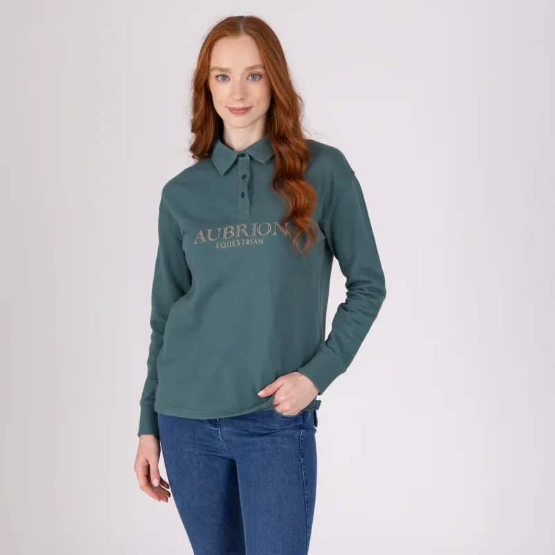 Aubrion Equestrian Button Sweatshirt - THYME-3