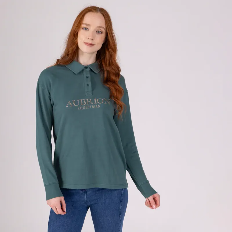 Aubrion Equestrian Button Sweatshirt - THYME-2