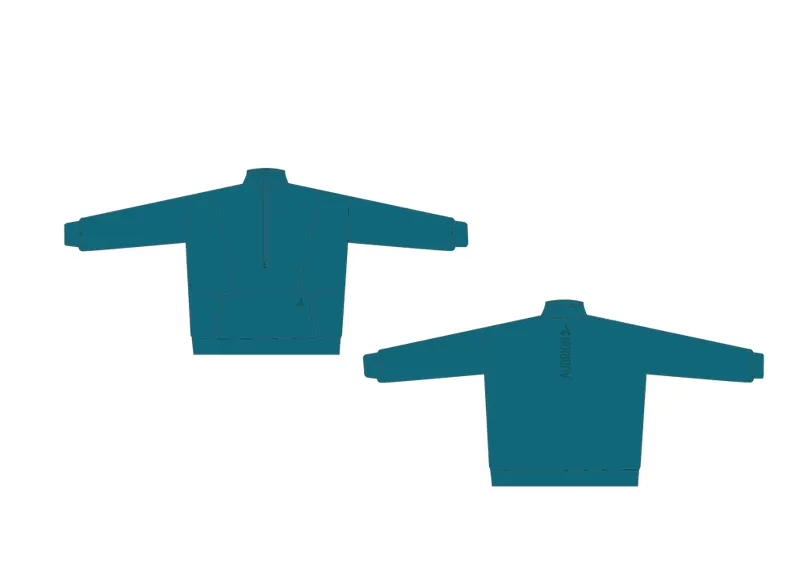 Aubrion React Quarter Zip Sweater - Young Rider KINGFISHER-1