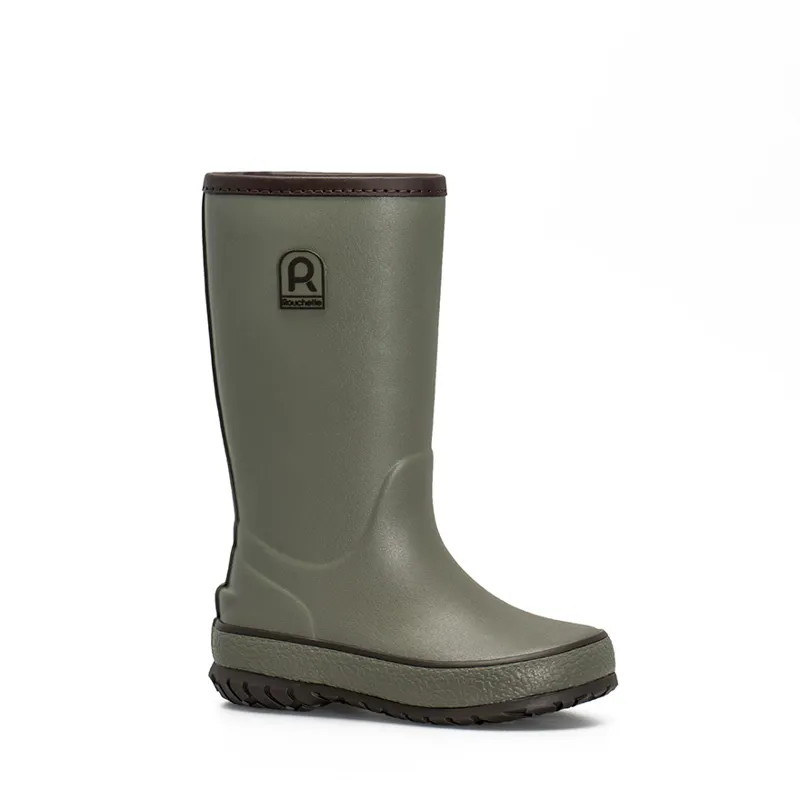 Rouchette Acteon Wellington Boots - Khaki - Childrens