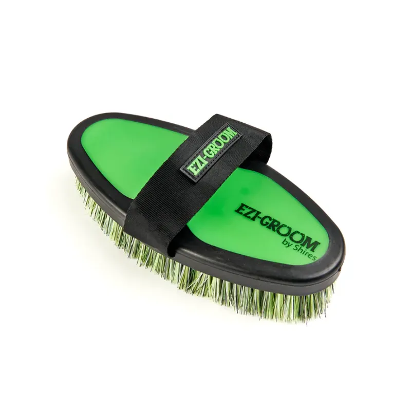 EZI-GROOM Grip Body Brush LIME GREEN Large