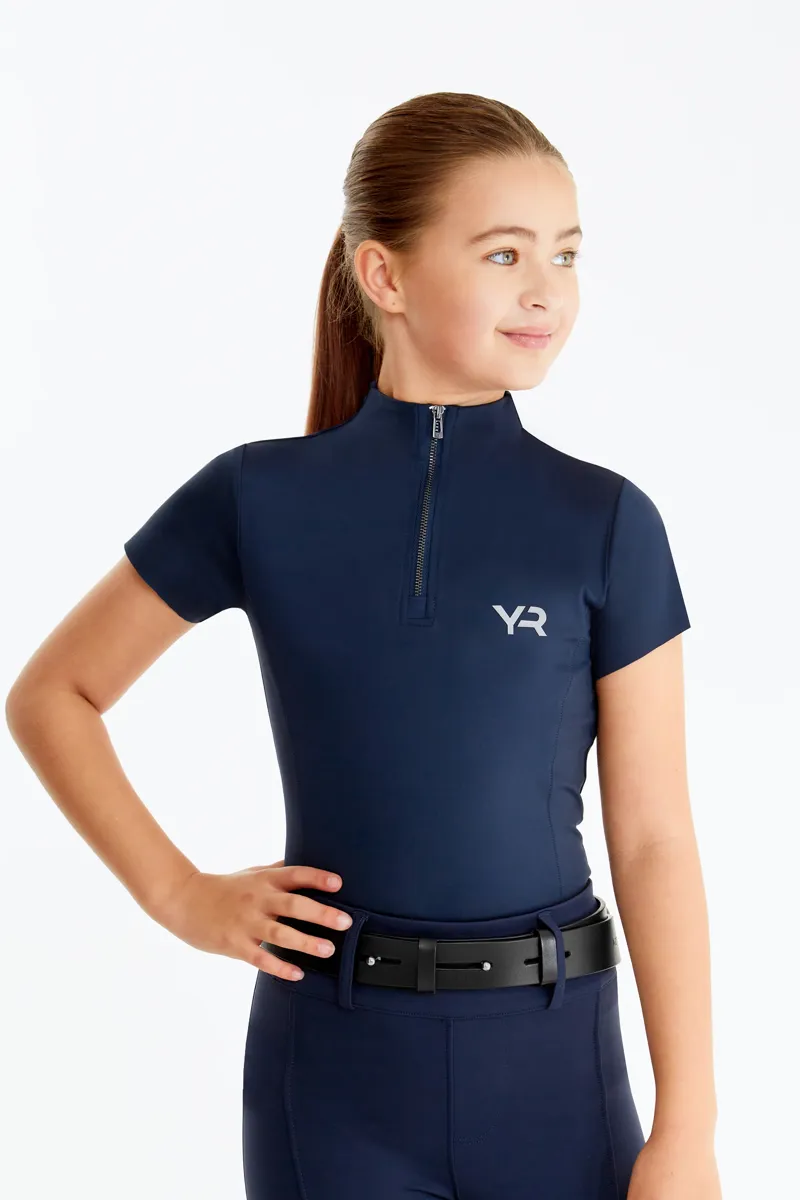 Aztec Diamond Young Rider Short Sleeve Base Layer Navy