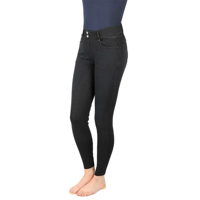 Hy Equestrian Elevate Denim Breeches - Black-3