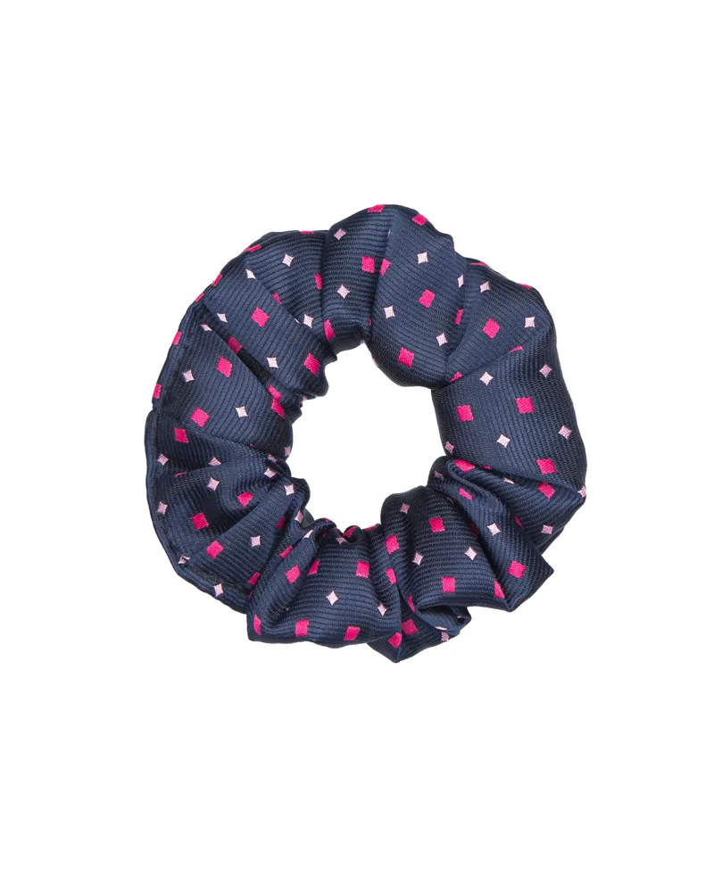 Supreme Products Show Scrunchie - Navy/Pink Diamonds