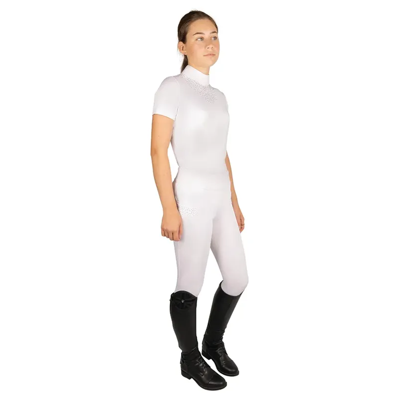 Hy Equestrian Children's Roka Regal Riding Tights - White-2