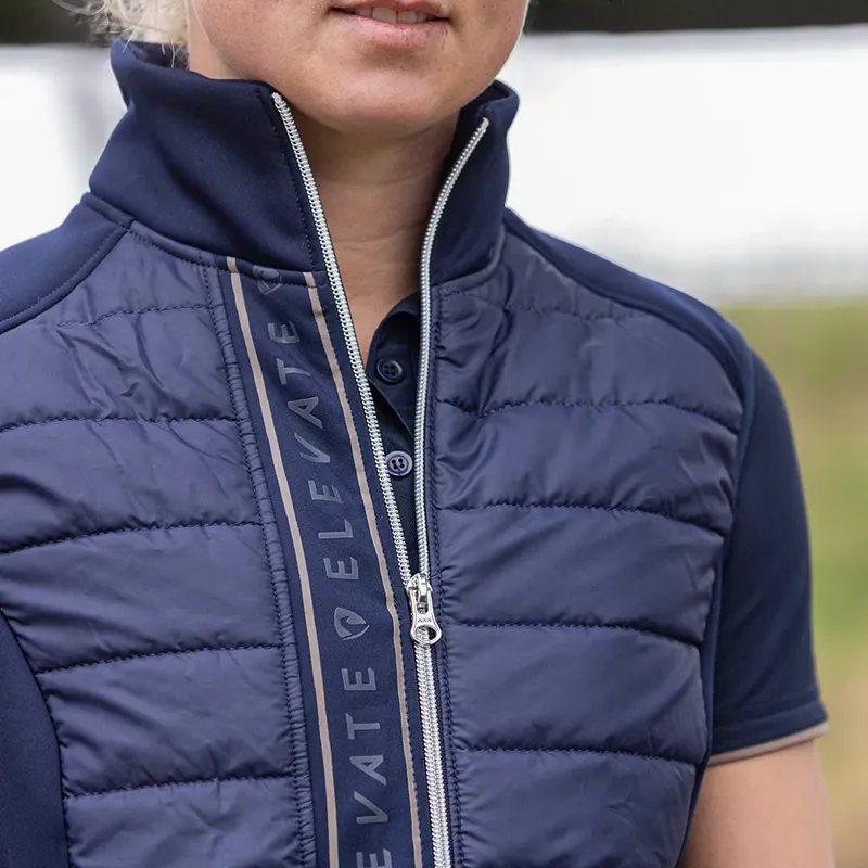 Hy Equestrian Elevate Allure Gilet - - Navy/Gun Metal Grey-4