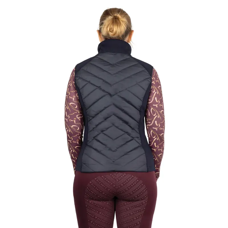 Hy Equestrian Elevate Style Gilet - - Navy/Berry-2