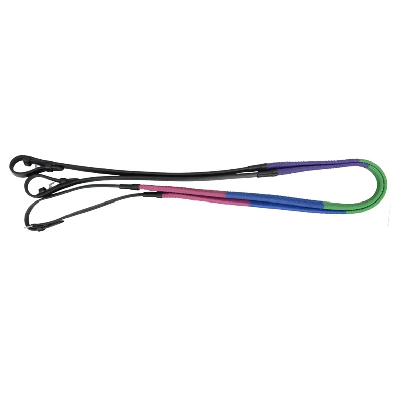 Hy Equestrian Rubber Covered Training Reins - 54inch-1
