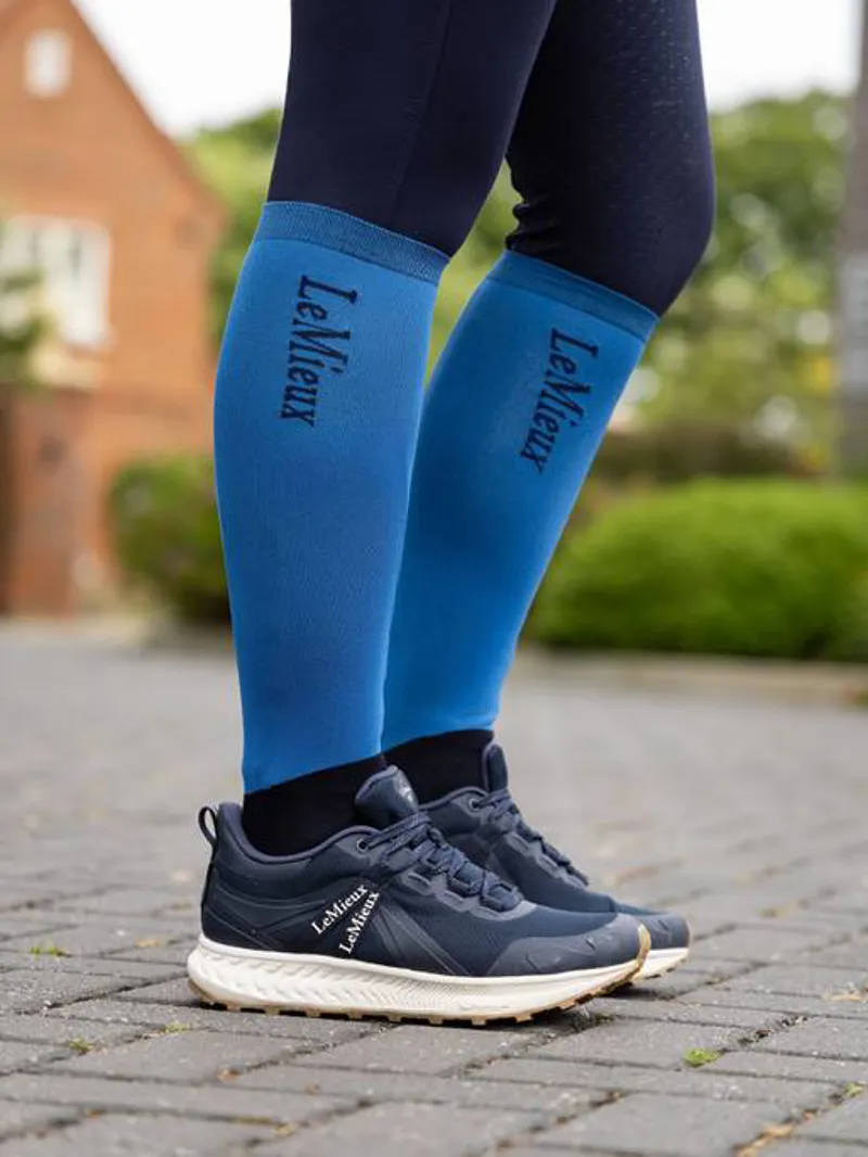 LeMieux Competition Socks 2 pack - Benetton Blue-1