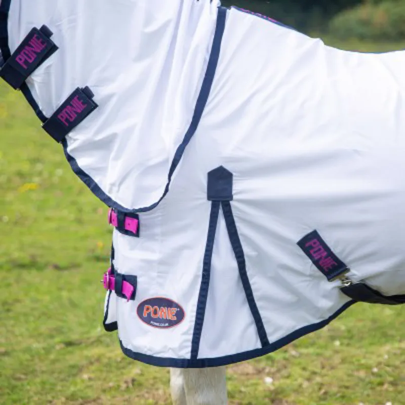 Gallop Classic PONIE Fly Rug Combo - White-2