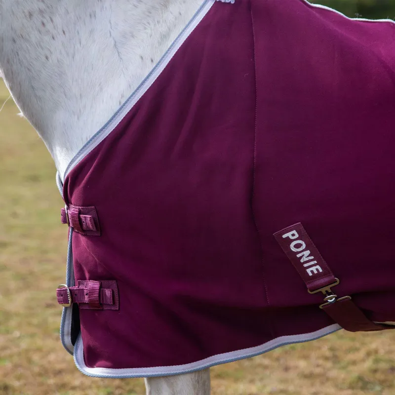 Gallop PONIE 'Tiddlywinks' Jersey Cooler Rug - Burgundy-1