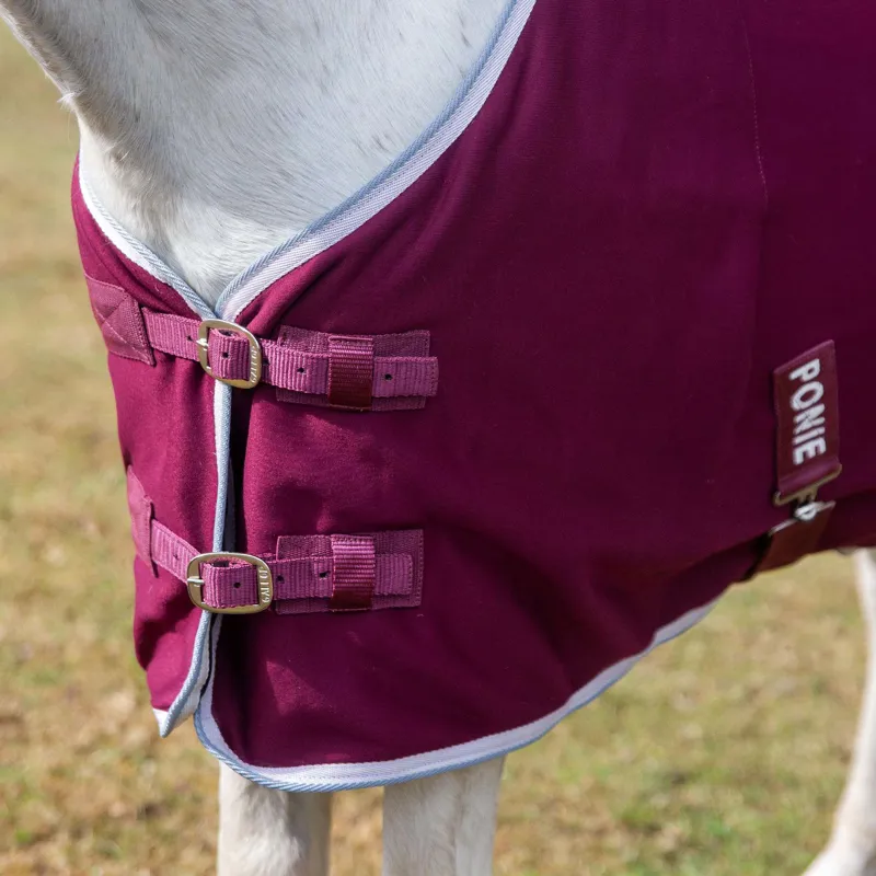 Gallop PONIE 'Tiddlywinks' Jersey Cooler Rug - Burgundy-2