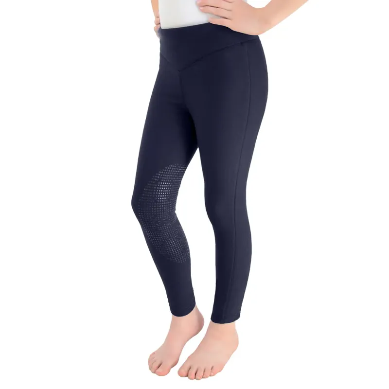 Hy Equestrian Blizzard Children's Softshell Riding Tights - Navy
