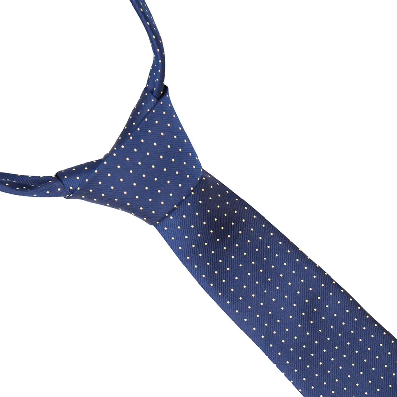 Supreme Products Show Tie - Adult Navy/Gold Spot-1