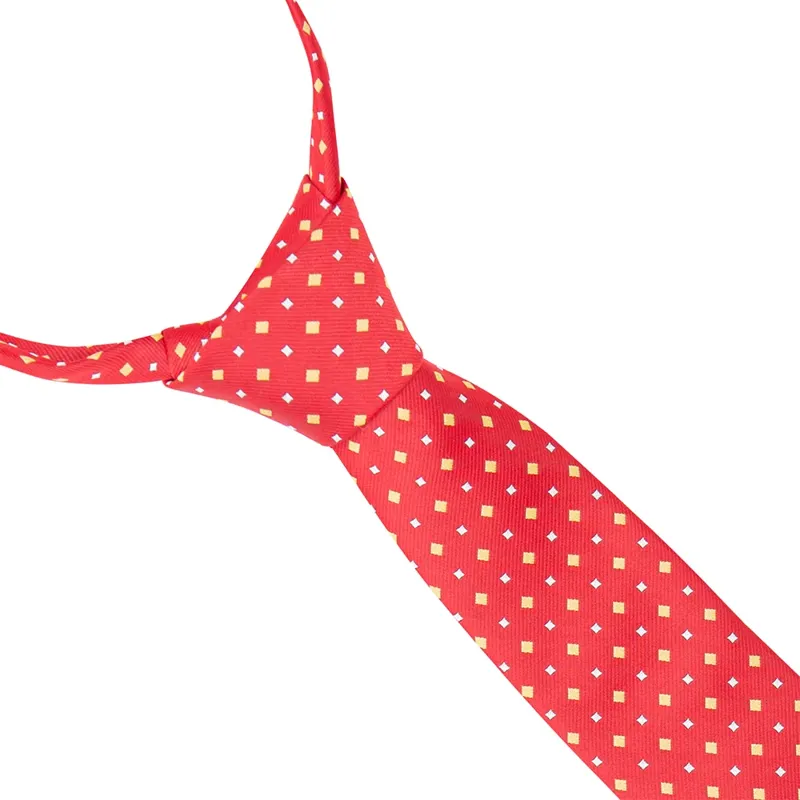 Supreme Products Show Tie - Adult Red/Gold Diamonds-1