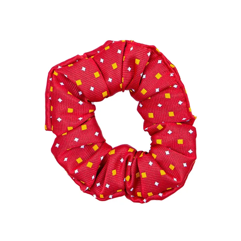 Supreme Products Show Scrunchie - Red/Gold Diamonds