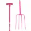 Red Gorilla T-Handle 4-Prong Fork - Pink