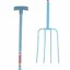 Red Gorilla T-Handle 4-Prong Fork - Sky Blue