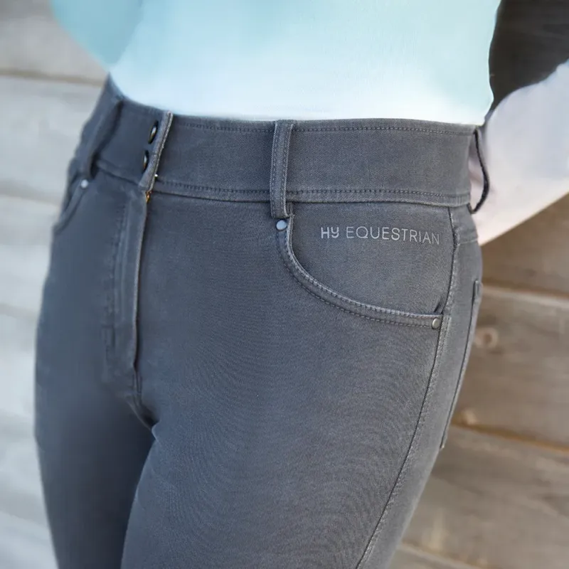 Hy Equestrian Elevate Denim Breeches - Black-1