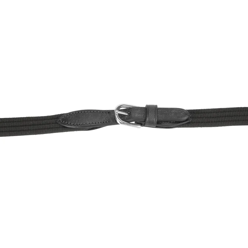 Velociti GARA Cotton Web Draw/Running Reins - BLACK -2