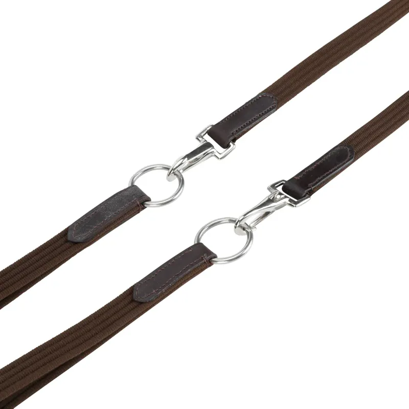 Velociti GARA Cotton Web Draw/Running Reins - BROWN-1