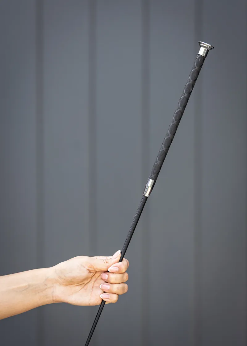 Woofwear Harmony Dressage Whip - Black/Silver 100cms