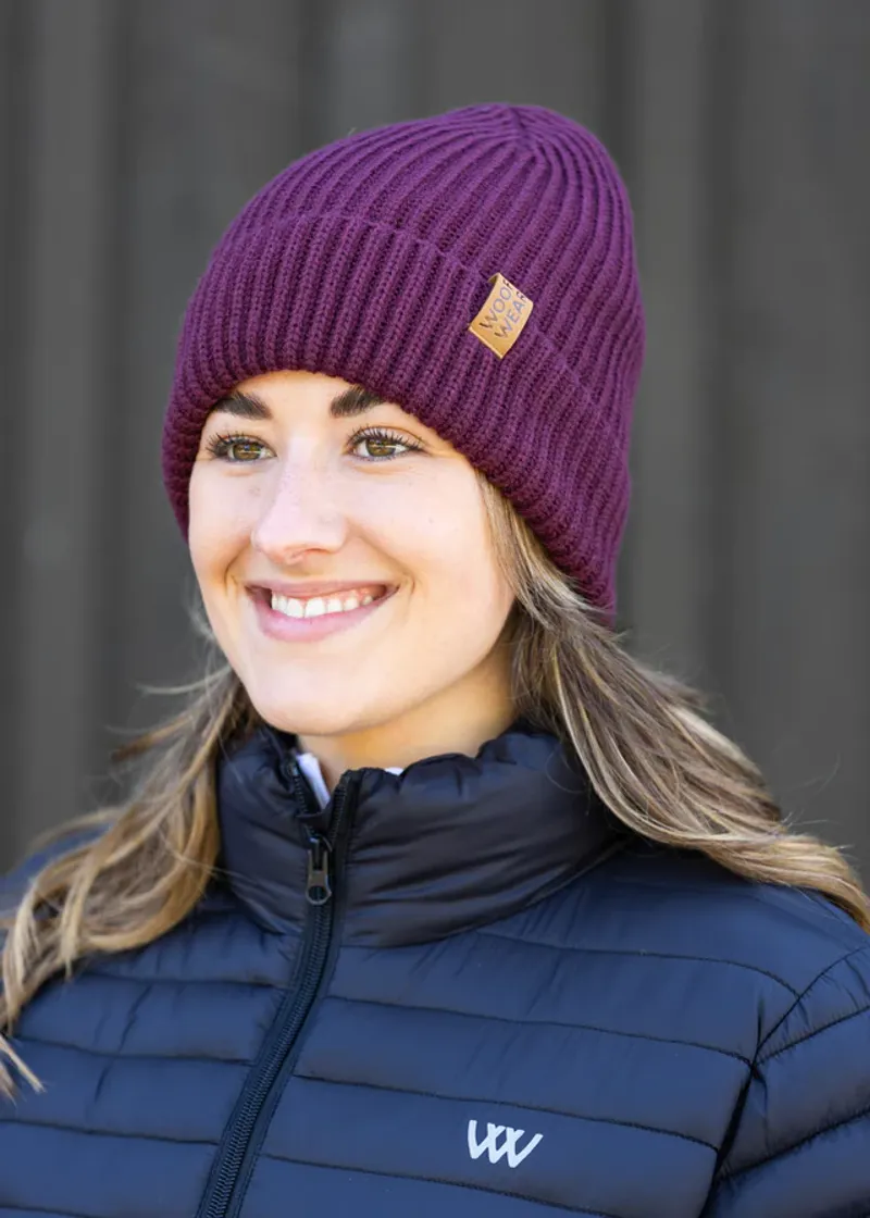 Woof Wear Ribbed Beanie - Plum