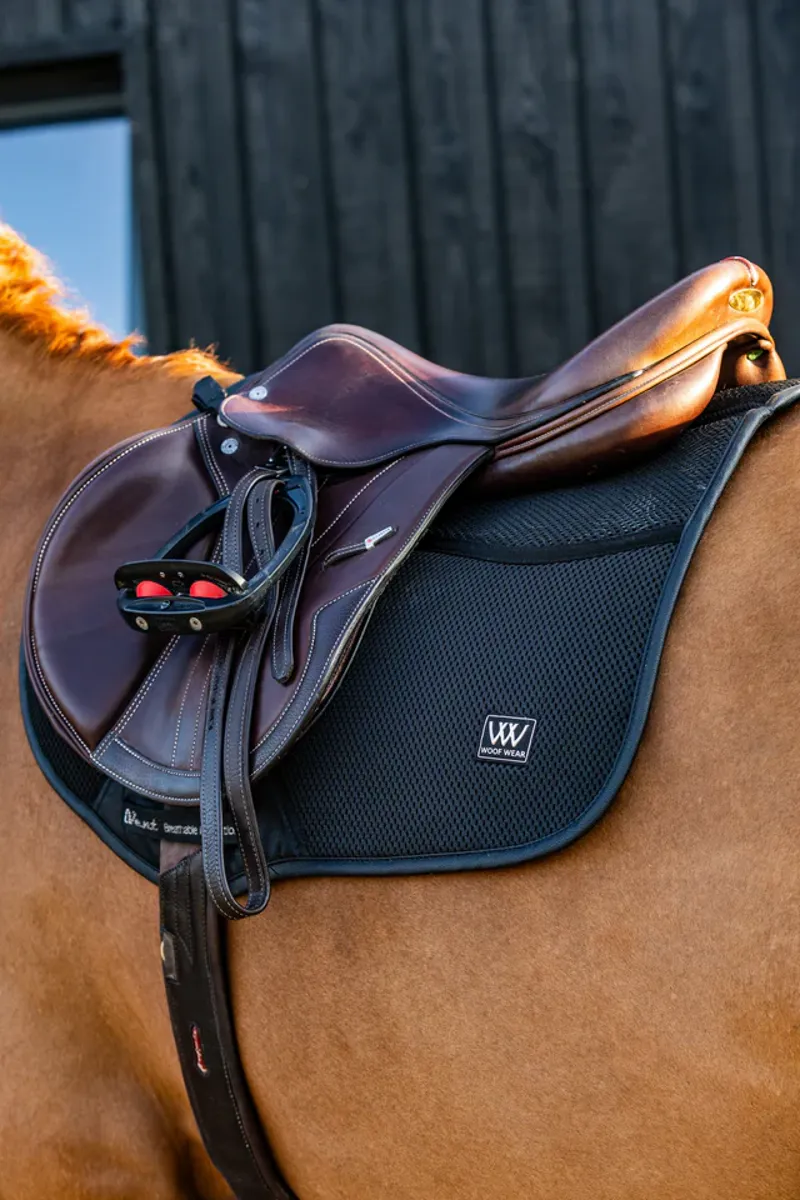 WoofWear Elite Comfort Mesh Close Contact Saddle Pad - Black Large-2