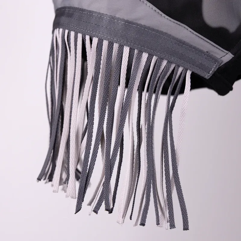 FlyGuard Pro Fine Mesh Fly Mask With Ears and Nose Fringe - NAVY-7