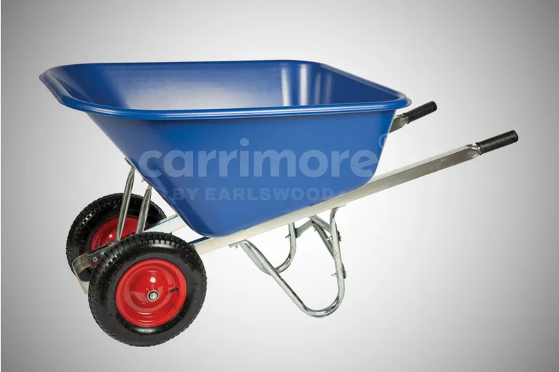 Carrimore 200 Litre Twin Wheel Barrow - Blue