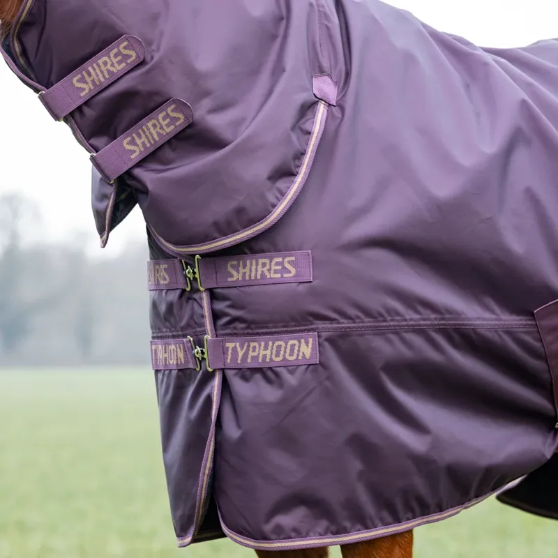 Shires Typhoon 100 Combo Turnout Rug - BLACK CHERRY-1
