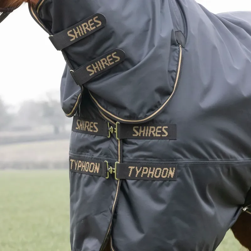 Shires Typhoon 50g Combo Turnout Rug - BLACK-4