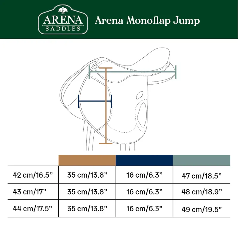Arena Monoflap Jump Saddle - Brown-5
