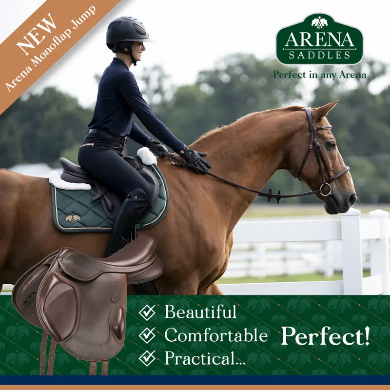 Arena Monoflap Jump Saddle - Brown-4