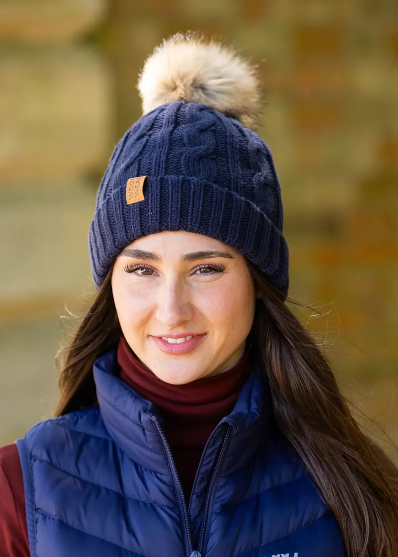 Woofwear Cable Knit Beanie - Navy