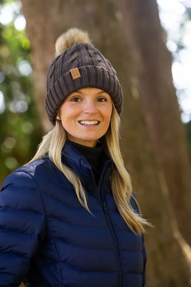 Woofwear Cable Knit Beanie - Chocolate-2